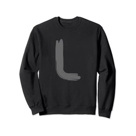 Creative Bold Dark Grey Letter L - Alphabet - Marker Design Sweatshirt