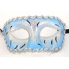Griffin Trader Venetian Eye Mask Blue & Silver Costume Prom