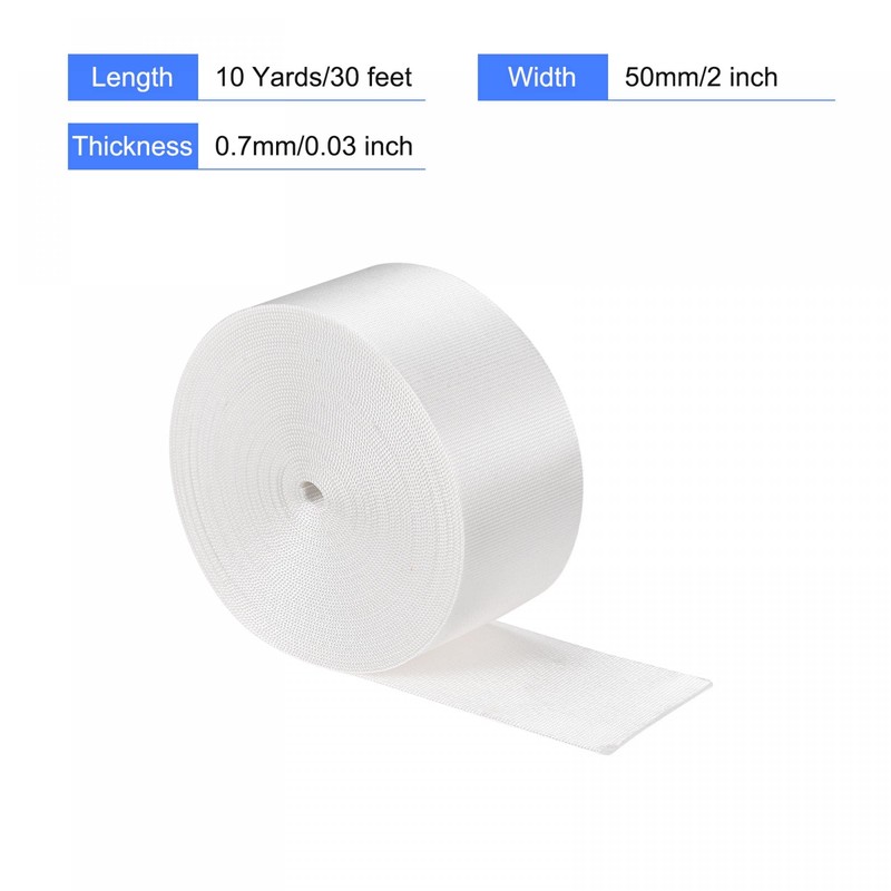 sourcing map Flat Nylon Webbing Strap 2 Inch 10 Yards