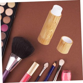 WOONEKY Lip Gloss Wand Tubes Empty Lipstick Tubes Clear Container Lip Balm Tube Clear Lip Gloss Tube Lip Balm Containers Lip Container Tubes Bamboo with Cover Wooden