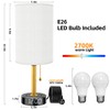 Bedside Desk Lamp for Bedroom, Table Lamp with USB A