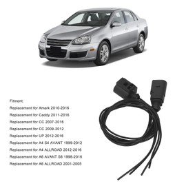 2 Pin Pigtail Plug, Wiring Harness Plug, Wiring Harness Plug, Braid Wiring Harness, Plug Kit 1J0 973 802 1J0 973 702 Replacement for A4 Q3