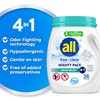 All Mighty Pacs Laundry Detergent Free Clear Odor Relief, Tub,