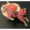 Unbranded Lovely Leaping STALLION Galloping HORSE Rhinestone Necklace Pendant Brooch