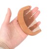 Natural Peach Wood Comb, 2 Pack Mini Wooden Comb Anti-Static