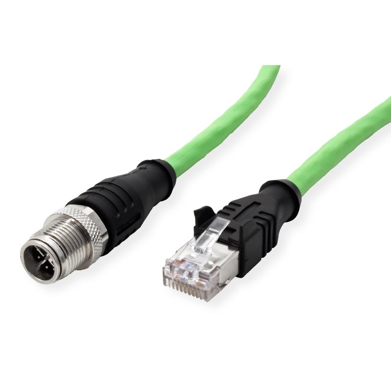 SENSOR CABLE, M12 PLUG 8POS-RJ45, 2M 142M2X15020 By METZ CONNECT