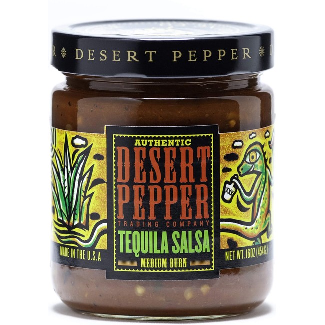 Desert Pepper Tequila Salsa, Medium Burn, 16-Ounce