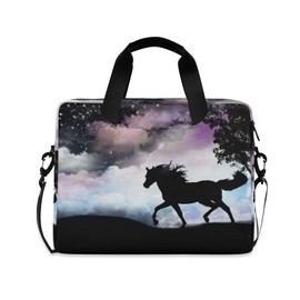 Horse Laptop Messenger Bag Case Sleeve Crossbody Briefcase for Men Women with Shoulder Strap Handle 13 14 15.6 inch 18