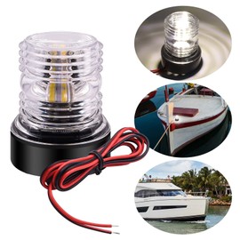 NWpangu LED Navigation Light, White 360° Side Bow Light Waterproof LED Boat Anchor Lamp for Marine Boat Yacht Sailing Signal Warning Light, DC 10-24V,1pcs