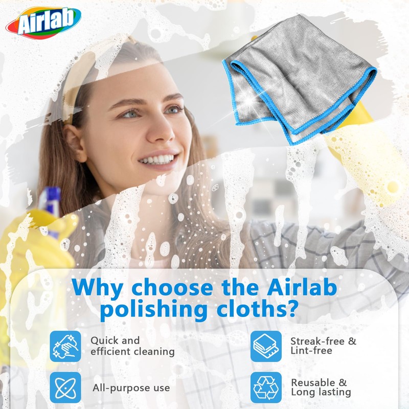 Glass Polishing Cloth Streak Free Miracle Microfiber Cleaning Cloth Lint