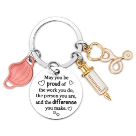 WIDITACE Nurse Gifts for Women Nursing School Student Graduation Keychain for Nurse Week Future Medical Practitioner Registered Nurses Appreciation Presents