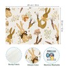 ZCHOMI Easter Bunny Brown Placemats Set of 4, 12x18 Inch