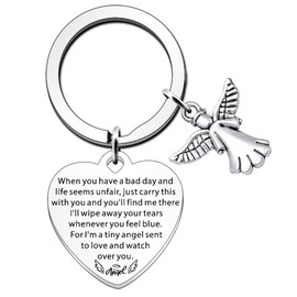 JETTOP Guardian Angel Gifts Guardian Angel Keyring Driving Test Gifts Inspirational Gifts for Women Men Believe in Yourself Gifts