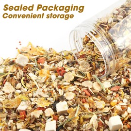 Abizoo Hamster & Gerbil Treat, Natural Health, Gourmet Hamster and Gerbil Food for Small Animals with Seeds, and Grains,Vitamin-Nutrient Fortified