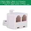 2+1Pack 2pcs Phone Jack Splitter RJ11 6P4C Male to Females