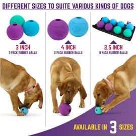 Chew King Fetch Balls Extremely Durable Natural Rubber Toy 3 inch Balls (CM-0263-CS01) , 3 Count ( Pack of 1)