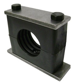 Behringer Heavy Series Pipe Clamp, Polypropylene with Plain Carbon Steel Hardware, Weld Mounting, 1-1/2" Pipe Size