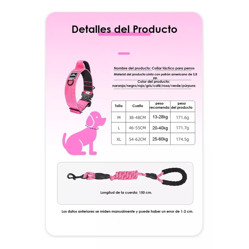 UNA MASCOTA Collar Táctico para Perros - Seguridad y Comodidad