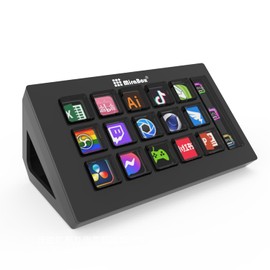 HSV293 Slim Shortcut Keys 15 Custom Keys Windows 10/macOS Twitch YouTube (Black)