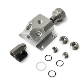 Upgrade Aluminum Manifold Kit 1/2" NPT input, 1/2",1/4" NPT output for 3/4" Air Compressor Manifold Block piping System Manifold Bar with #F23033 | 1PCS