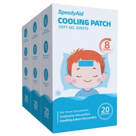 60 PCS Cooling Patches for Fever Discomfort, Fever Patch for Kids,3 Boxes