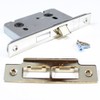 Gridlock E-Series Mortice Bathroom Lock - 3" (75 mm), Nickel
