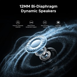 UGREEN Bluetooth 5.4 Wireless Earbuds, S3 Open Ear Clip-On ENC Noise Cancelling Headphones Hi-Fi Stereo Deep Bass Earphone, 30H Playtime, USB-C Fast Charge, IPX5 Lightweight Comfort Secure Fit Earbuds