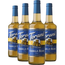 Torani Sugar-Free Syrup, Vanilla Bean, 25.4 Fl Oz Bottle (Pack of 4)