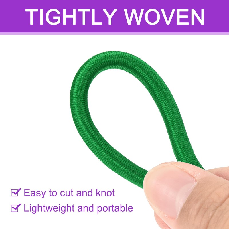 DMiotech 6mm Shock Cord, 15 M Green Bungee Cord Tent