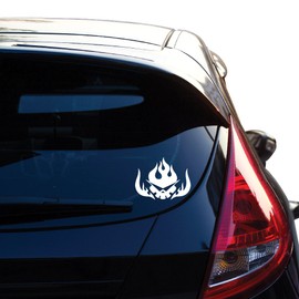 Yoonek Graphics Gurren Lagann Decal Sticker for for Car Window, Laptop, Motorcycle, Walls, Mirror and More.. SKU: 480 (White)