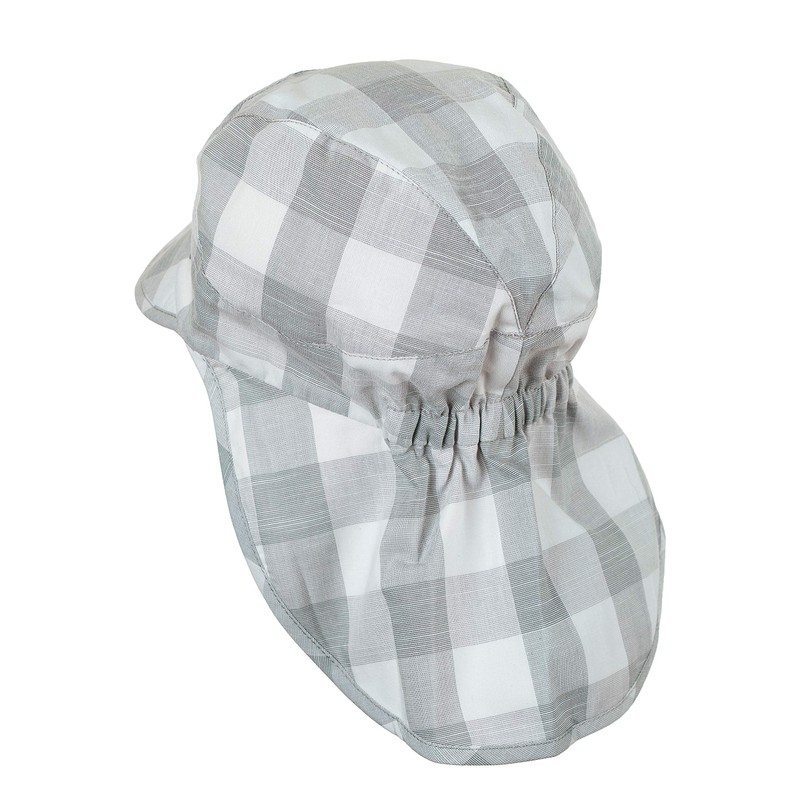 Sterntaler Boys' Peaked Cap with Neck Protection Hat, Grey (smoke