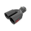 Rough Country Black Dual Exhaust Tip | 304 Stainless Steel