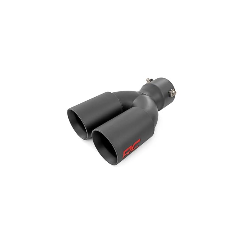 Rough Country Black Dual Exhaust Tip | 304 Stainless Steel