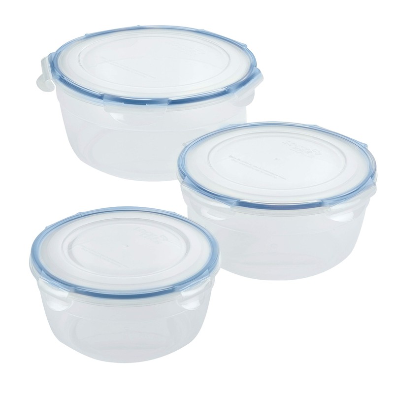 LocknLock Easy Essentials Food Storage lids/Airtight containers/Stackable, BPA Free, 6