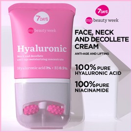 7Days Face Cream with Hyaluronic Acid - Korean Skin Care Face Moisturiser - Face and Neck Firming Cream with Vitamin C - Anti-Swelling Skin Tightening Massager, 80 ml