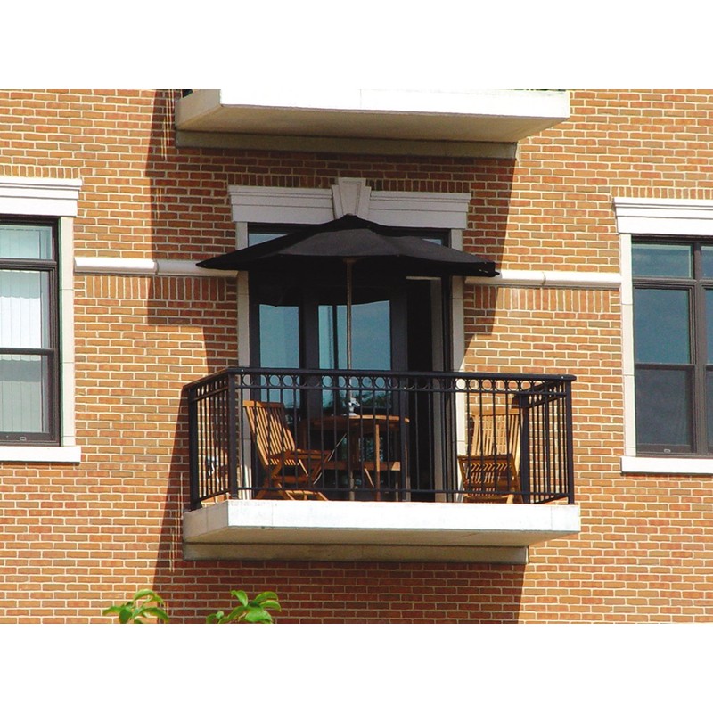 Blue Star Group Off-The-Wall Brella Olefin Half Umbrella, 7.5'-Width, Antique