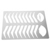 BIUDECO Stainless Steel Eyebrow Stencil Mold Brow Drawing Practice Tool