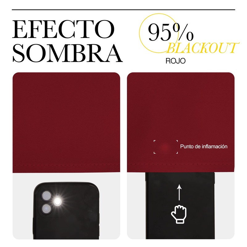 NICETOWN - Cortinas Opacas con Bolsillo para cortinero (Rojo, 1