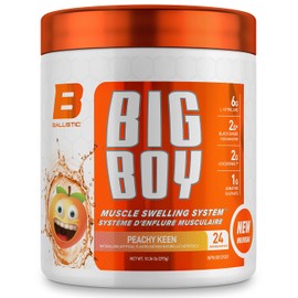 Big Boy Ballistic Supps Muscle Building Pre-Workout Powder, Stim-Free, L-Citrulline Supplement (Peechy Keen)