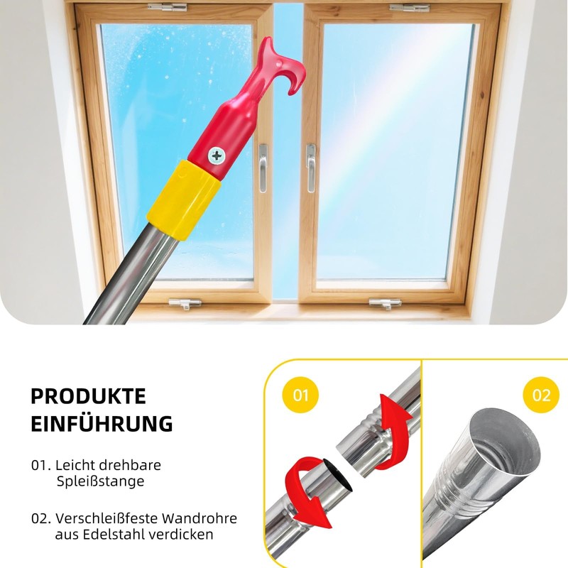 Roof Window Pole Hook Rod for Loft Hooks Floor Stairs