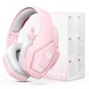 Bocodow Pink Gaming Headphones with Mic, Newest 2.4G Wireless Gaming