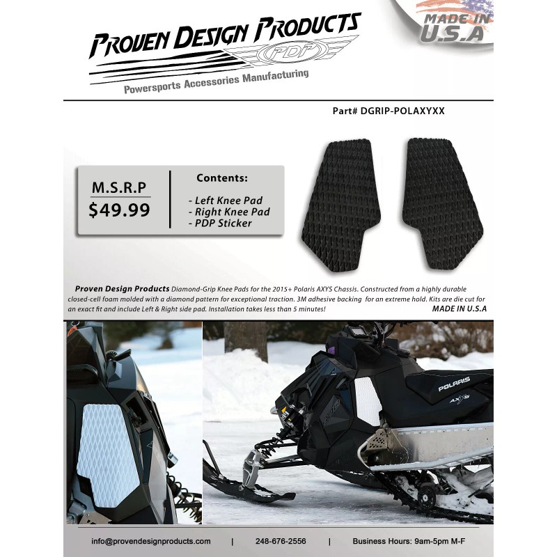 Proven Design Products 2015+ Polaris AXYS Chassis Knee Pads RMK