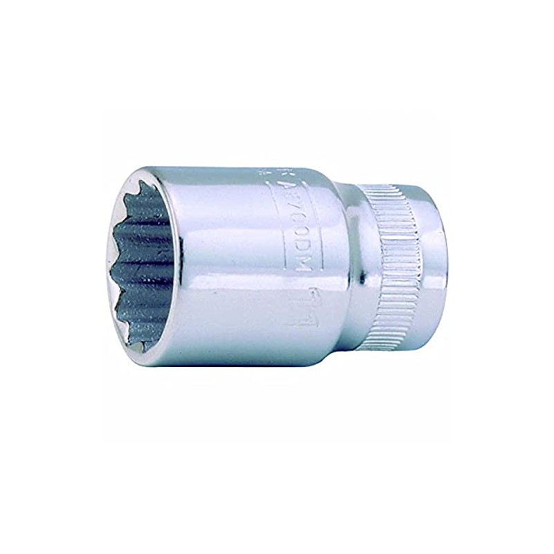 Bahco A7400DZ-17/32 Thin-Walled 3/8-Inch Bi-Hex Standard Length Socket, Silver, 17/32-Inch