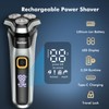 Electric Razor for Men, Rechargeable Electric Shaver with Pop-up Trimmer