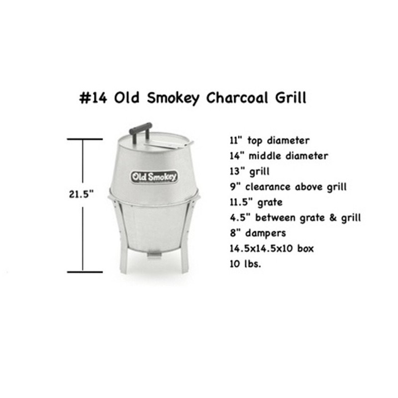 Old Smokey Charcoal Grill #14 (Small)
