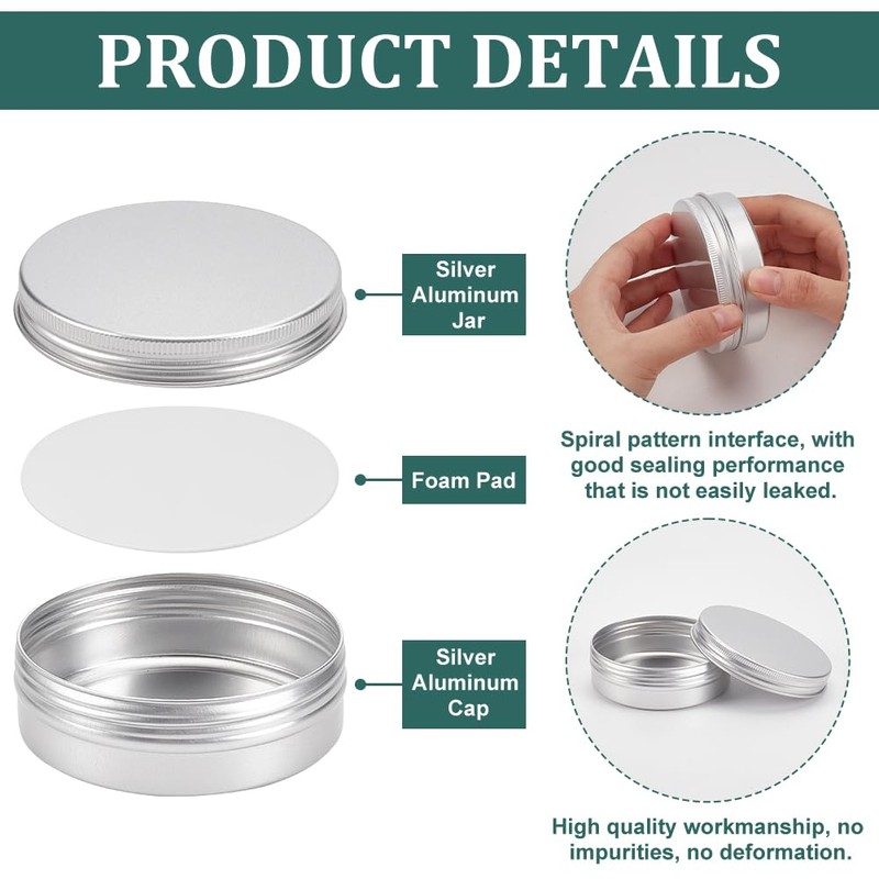 BENECREAT 12-Piece Set 3.4 fl oz (100 ml) Aluminum Cans,
