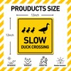 BTHUKO Slow: Duck Crossing Silhouette 12" X 12", Funny Novelty