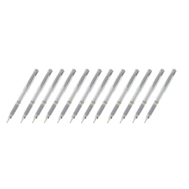 Uni-Ball Signo UM-153 Gel Ink Rollerball Pen, 1.0mm, Broad Point, Silver Ink, Pack of 12