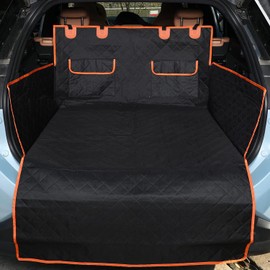 NESTROAD SUV Cargo Liner for Dogs, Waterproof Dog Trunk Cargo Cover Mat for Backseat,Nonslip Dog Seat Cover with Side Walls Protector and Bumper Flap for SUVs and Trucks,Universal Size,65"×72"