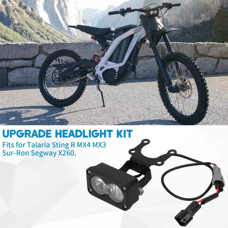 For Sur Ron US Upgraded LED Headlight w/ Bracket For